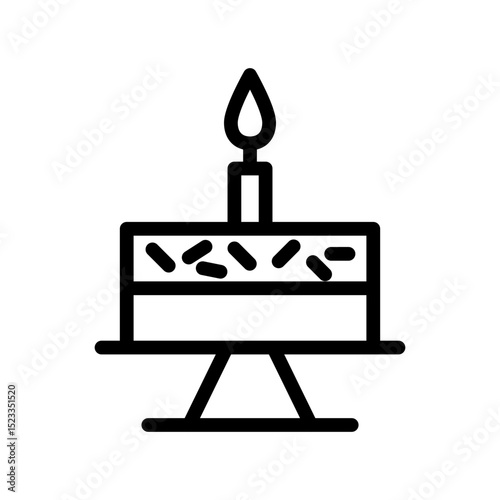 Birthday cake icon design template SVG