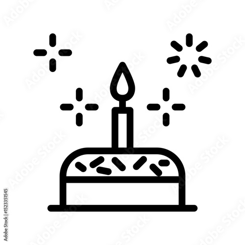 Birthday cake icon design template SVG