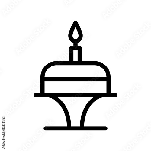 Birthday cake icon design template SVG