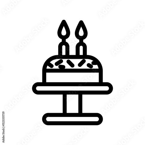 Birthday cake icon design template SVG