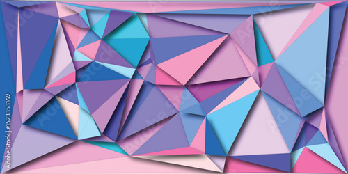 Abstract geometric composition in shades of purple pink and blue creating a modern and artistic backdrop suitable for various creative projects and designs