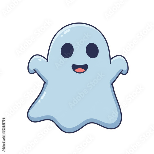 Cute Cartoon Ghost Characte...