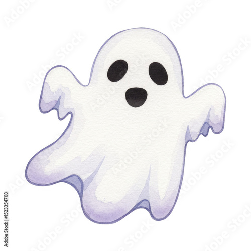 Cute Spooky White Cartoon G...
