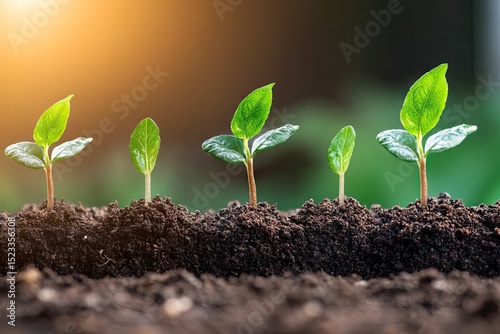 Young sprouts emerging from soil (1)