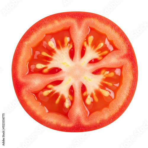 Wallpaper Mural Isolated Close Up of Red Tomato Slice with Transparent Background Torontodigital.ca