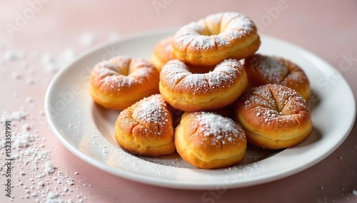 A cracked and overflowing plate of sugary pastries, symbolizing the concept of exceeding daily calorie intake and unhealthy eating habits , willpower, high-calorie