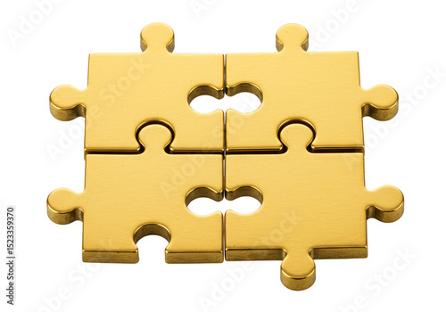 Golden Puzzle Pieces Jigsaw...
