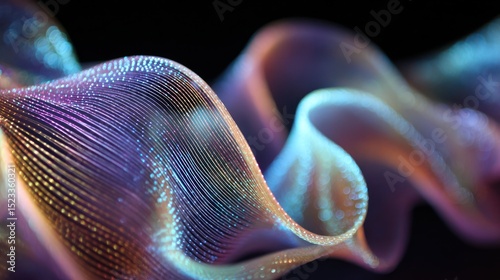 Abstract iridescent lines design