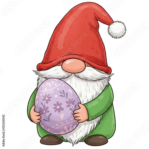 Holiday Gnome Holds Decorat...