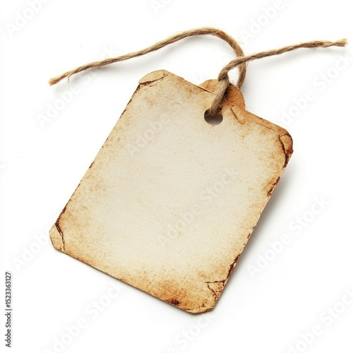Aged, blank tag