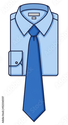 Illustration Of A Blue Shir...