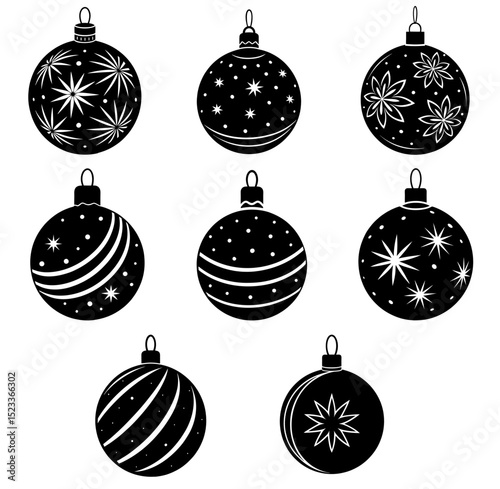 Christmas Ball Ornament Silhouette