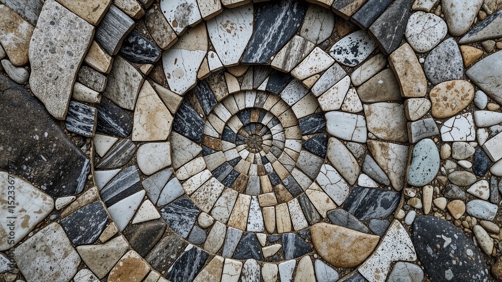 Fototapeta premium Abstract Stone Spiral Design Background - Modern Art Concept