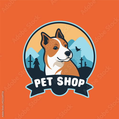 pet shop logo template design, editable and ready to use