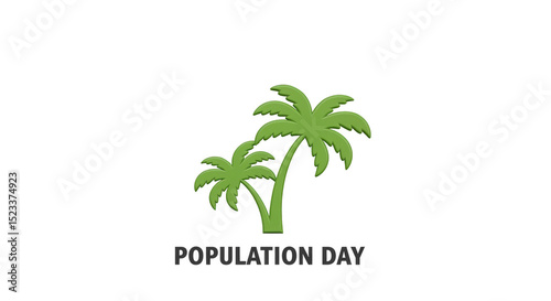 Illustration of Green Palm ...