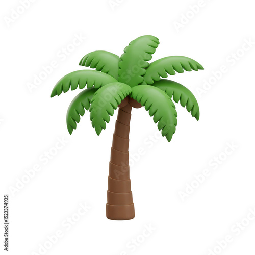 Illustration of Green Palm ...