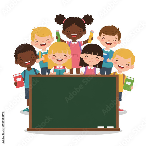 Illustration Of Happy Schoo...