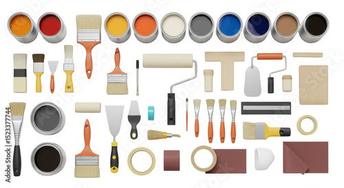 Illustration of Paint Tools...