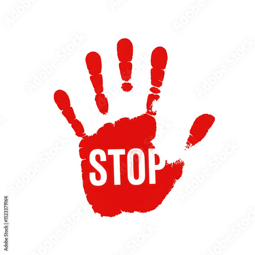 Illustration of Red Stop Ha...