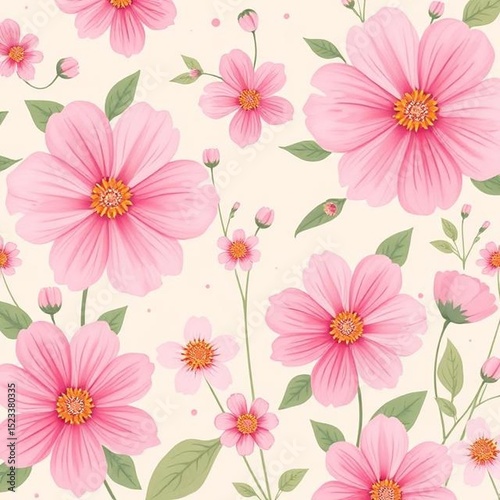 Cute Flower Background Desktop Wallpaper – Vector Floral Design