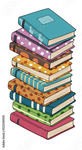 Illustration of Stacked Boo...