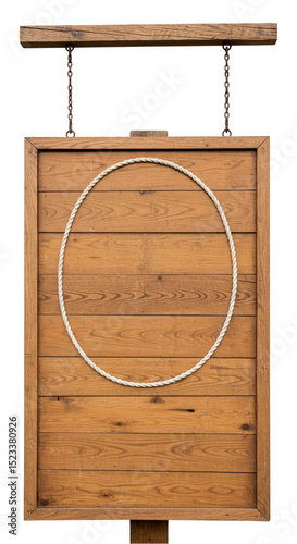 Vintage Wooden Sign Frame Isolated Background with Empty Space