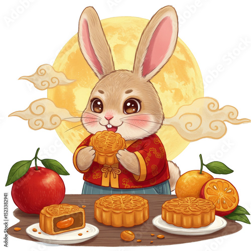 Illustration Rabbit Enjoyin...
