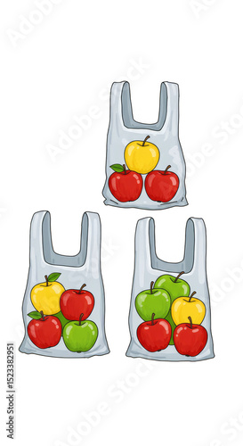 Illustration Plastic Bags F...