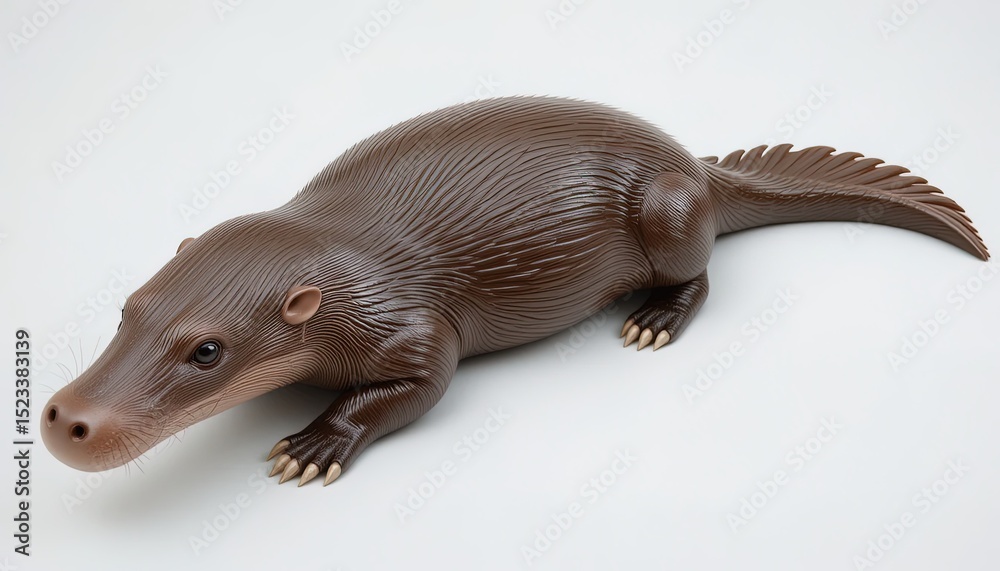 Obraz premium Detailed illustration of a prehistoric mammal.