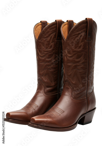 Wallpaper Mural Isolated Pair Of Brown Cowboy Boots In Transparent Background Torontodigital.ca