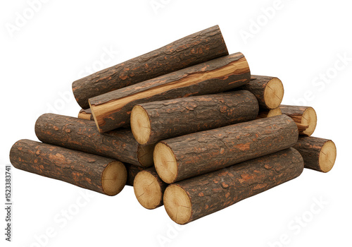 Illustration Stacked Firewood Logs Wood Fuel Natural Resource Transparent