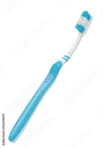 Isolated Transparent Background of Blue Toothbrush For Dental Hygiene