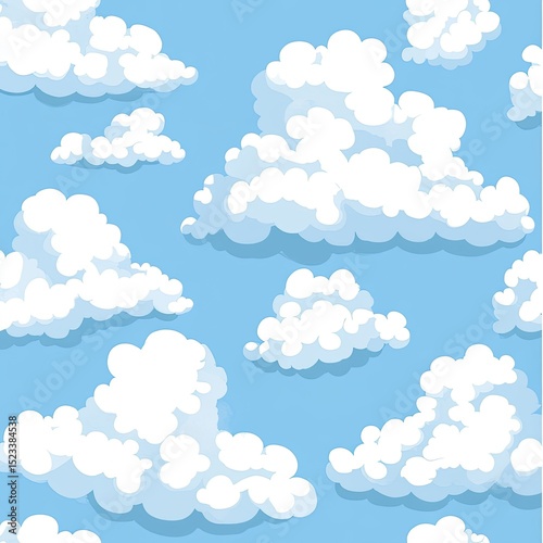 Sky filled with fluffy clouds