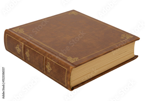 Isolated Antique Gold Leath...