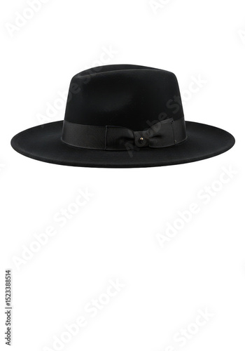 Isolated Black Fedora Hat w...