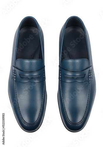 Isolated Blue Leather Shiny...