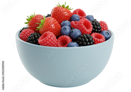 Isolated Bowl of Fresh Stra...