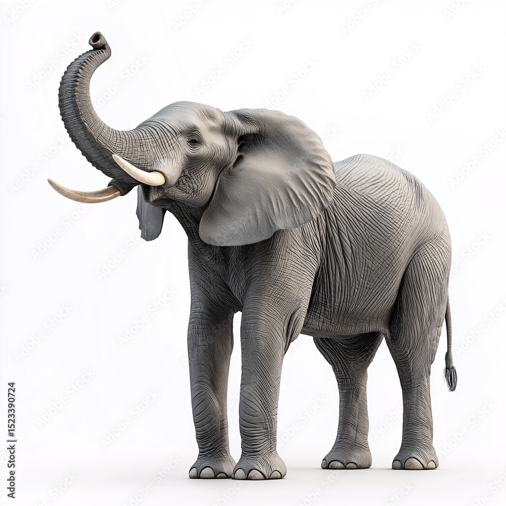 Obraz premium Majestic African Elephant. Wildlife Conservation, Nature and Eco-friendly Safari in Vibrant Africa