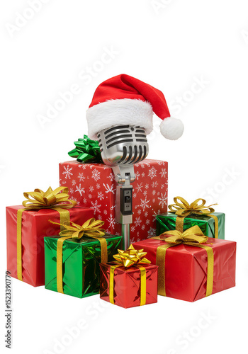 Isolated Christmas Micropho...