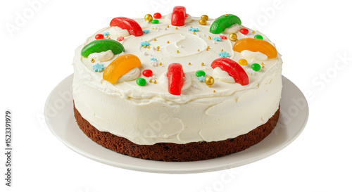 Isolated Cream Layer Cake w...