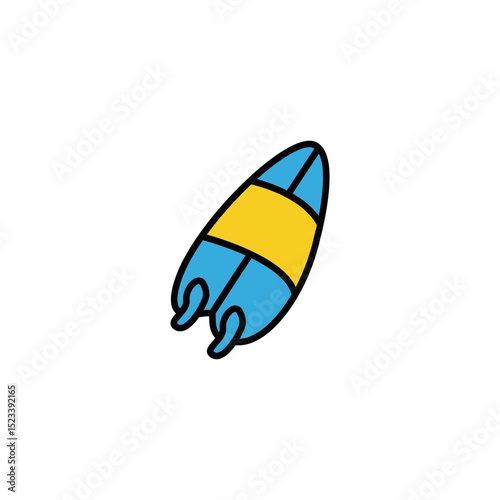 Surfboard cartoon design vector illustration