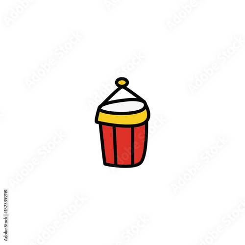Rubbish bin graphic design illustration