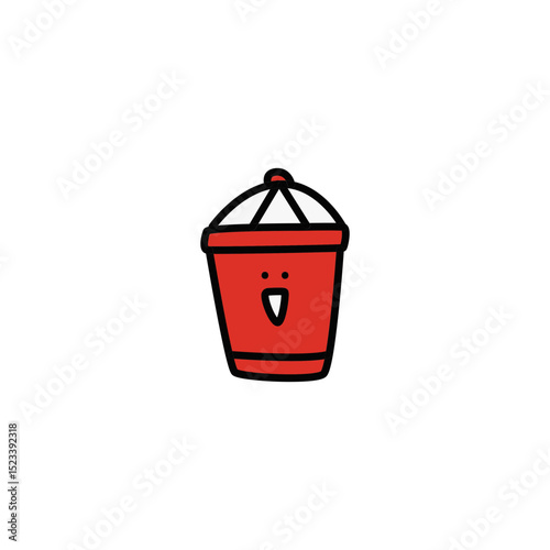 Rubbish bin graphic design illustration