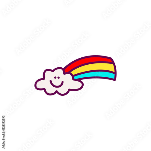 Rainbow cartoon design vector illustration