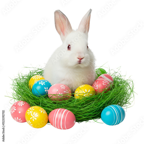 Isolated Easter Rabbit with...