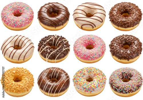 Isolated Doughnuts Sweet De...