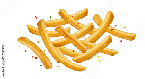 Isolated French Fries Potat...