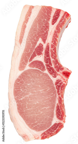 Isolated Fresh Raw Pork Cho...