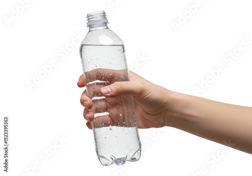 Isolated Hand Holding Clear...