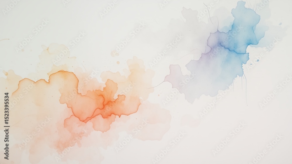 Obraz premium Delicate Watercolor Heart Design on Paper